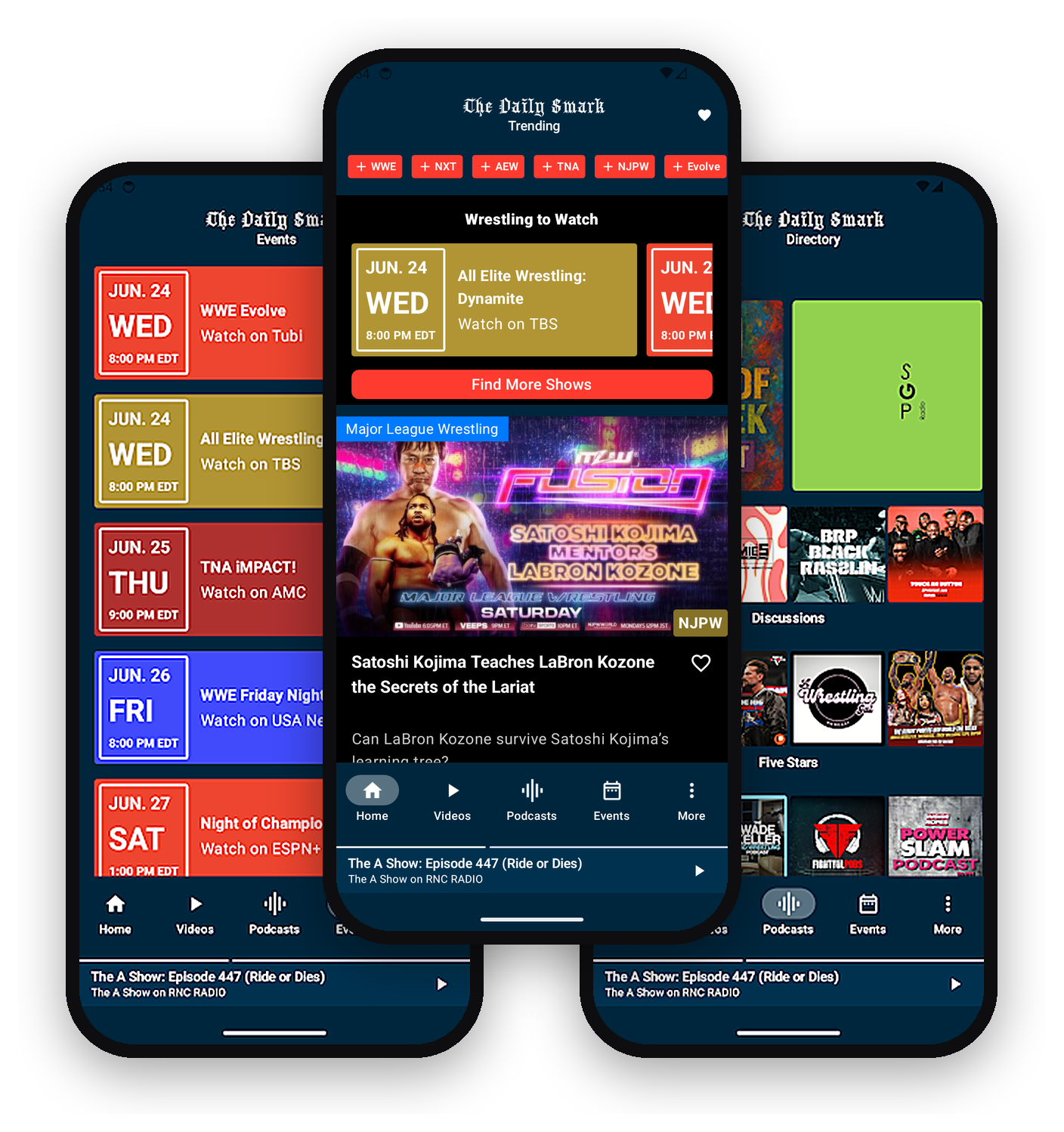 The Daily Smark Android app on phone