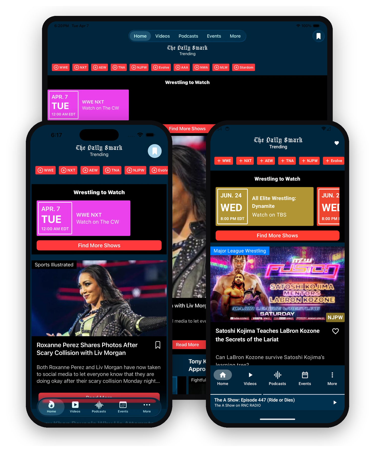The Daily Smark app on iPhone, iPad, and Android
